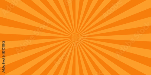 Abstract orange and red retro with sunburst pattern colorful design. Vintage sunrays illustration swirl grunge backdrop line. sun beam vector banner design and comic burst gradient concept pattern.