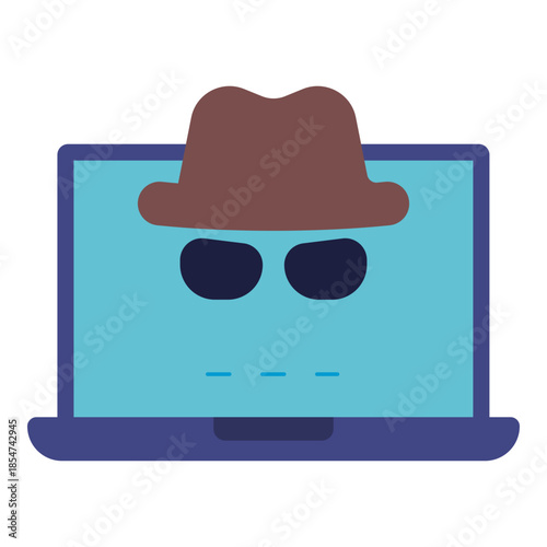 incognito mode private internet browsing flat icon