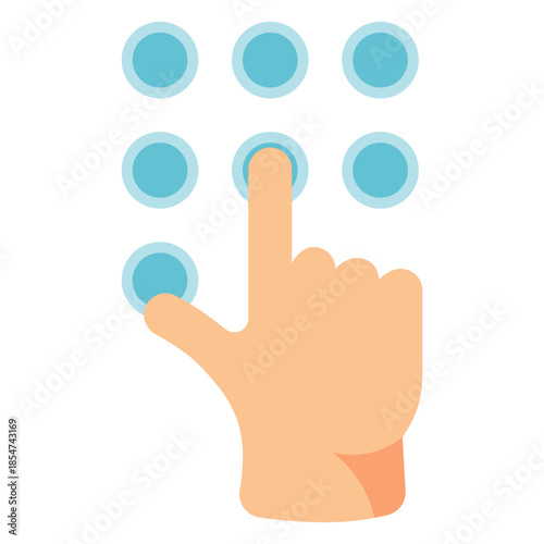 access pin code flat icon