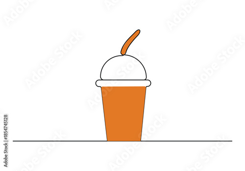  Continuous one line art drawing glass of beer minimalist    vector illustration