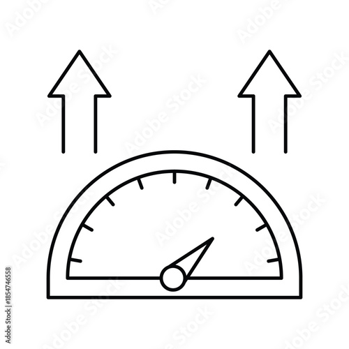 High Performance icon with white background vector stock illustration