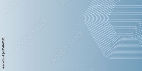 Abstract hexagon lines on gray background. Geometric stripe line art design for poster, brochure, cover, website, banner.