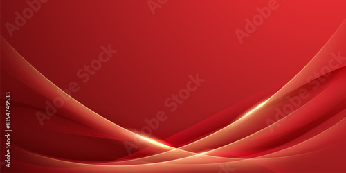 Abstract background design modern red and gold geometric elements vector illustration