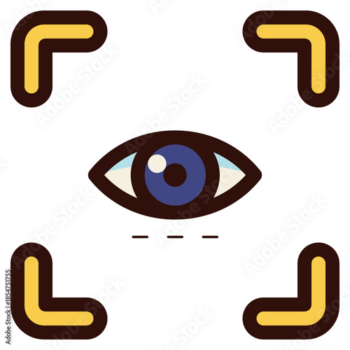 eye scan icon illustration