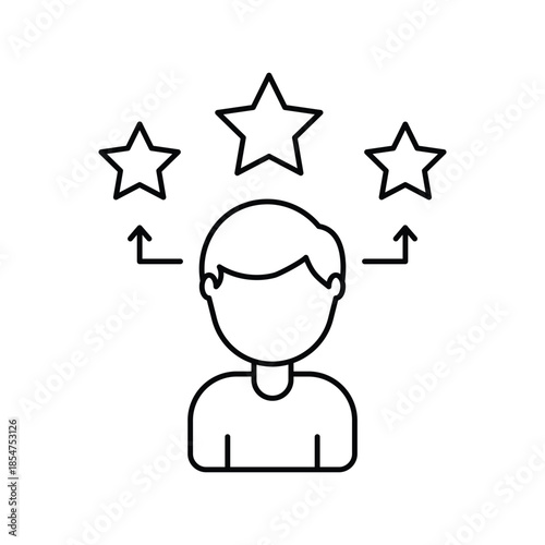 Experience  icon with white background vector stock illustration