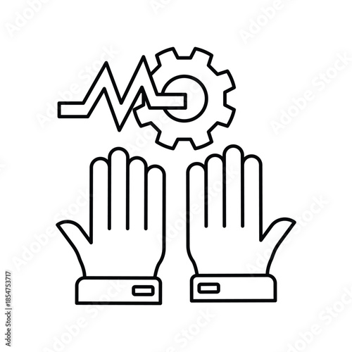 Participating  icon with white background vector stock illustration