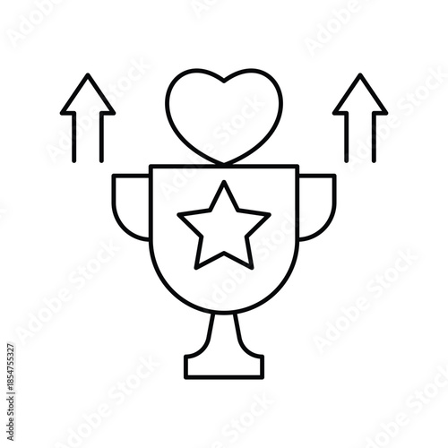 Achievement  icon with white background vector stock illustration
