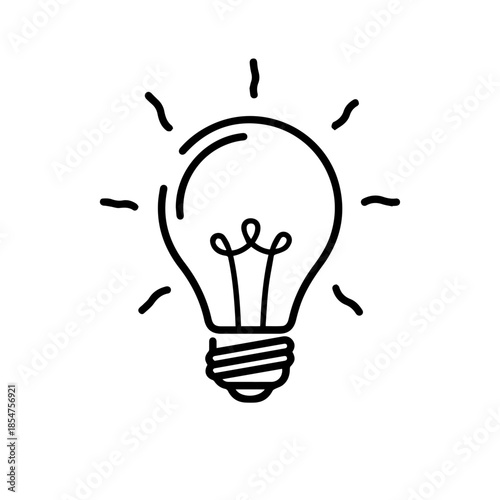 Illuminated light bulb idea