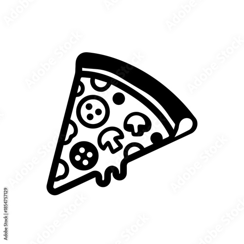 Slice of mushroom pizza