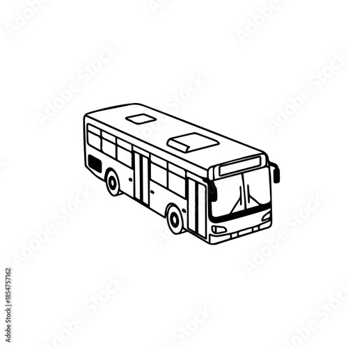 Modern public transit bus