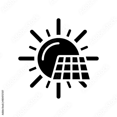 Solar panel under sunlight