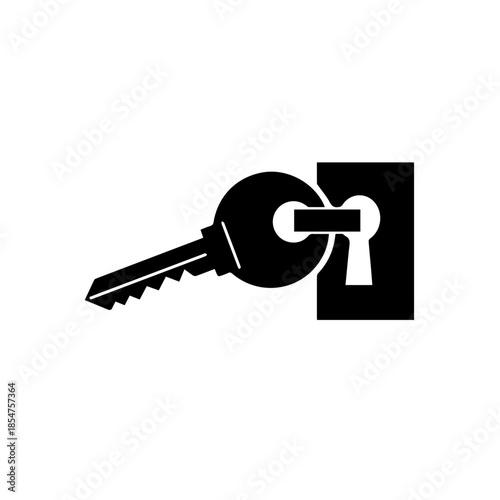 Key inserted into lock