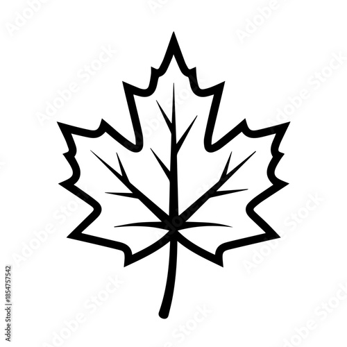 Simple maple leaf outline