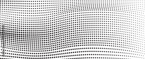 Black-white gradient halftone dots background. Pop art in vector illustration for your creative design. modern