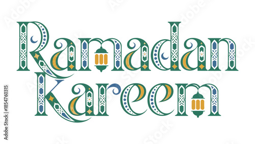 Ramadan Kareem: A festive and visually appealing design that wishes Ramadan Kareem during the holy month. It captures the spirit of the occasion with elegant typography and detailed.