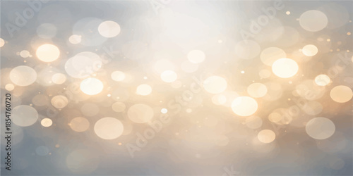 Abstract golden bokeh background with glowing blurred lights and festive holiday sparkle