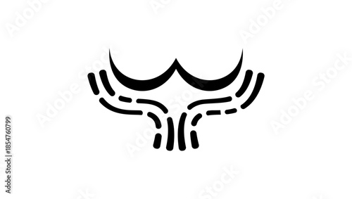 bidet symbol, black isolated silhouette