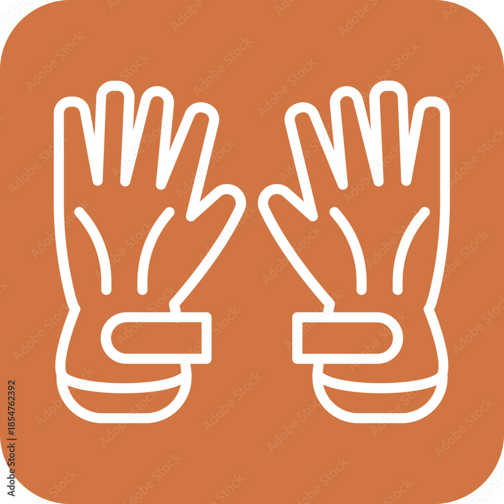 Fototapeta premium Ski Gloves icon style