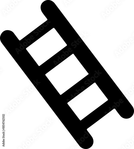 Black and white ladder vector template, ladder icon without background, ideal ladder icon for design and web