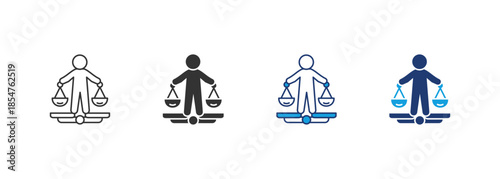 Ethics Icon Set Multiple Style Collection