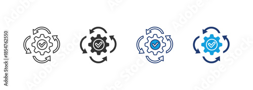 Procedures Icon Set Multiple Style Collection