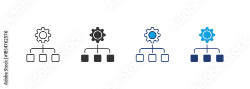 Methodology Icon Set Multiple Style Collection