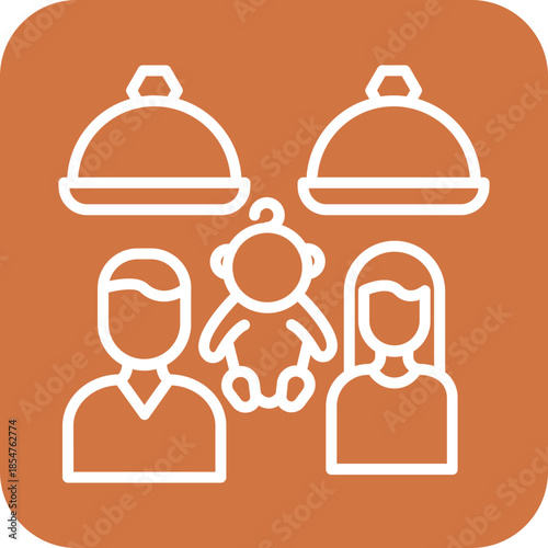 Family Meal icon style