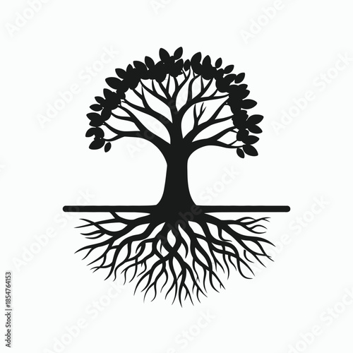 Tree with deep roots