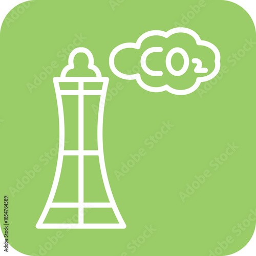 Carbon Dioxide icon style