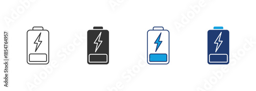 Battery Icon Set Multiple Style Collection