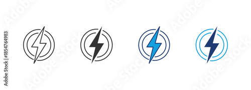 Energy Icon Set Multiple Style Collection