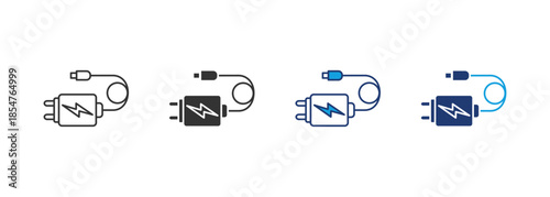 Charger Icon Set Multiple Style Collection