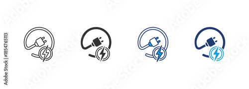 Electric Icon Set Multiple Style Collection