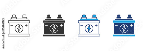 Battery Icon Set Multiple Style Collection
