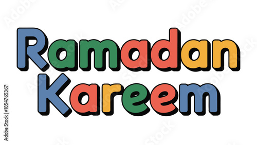 Ramadan Kareem Message: a Vibrant and cheerful design conveying the essence of Ramadan Kareem, an invitation to a season of reflection, giving, and community.