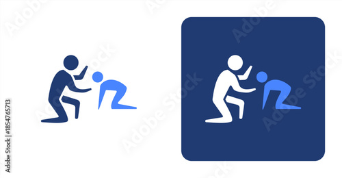 Drive Glyph Color , Two-tone color and contrasting background icon illustration