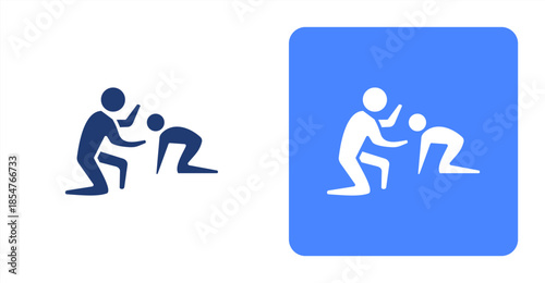 Drive Glyph , Two-tone color and contrasting background icon illustration