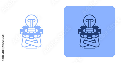 Initiative Mixed , Two-tone color and contrasting background icon illustration