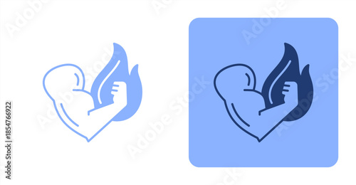 Motivation Mixed , Two-tone color and contrasting background icon illustration