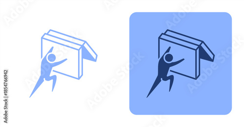 Resilience Mixed , Two-tone color and contrasting background icon illustration