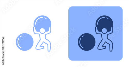 Perseverance Mixed , Two-tone color and contrasting background icon illustration