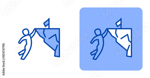 Determination Line Color , Two-tone color and contrasting background icon illustration