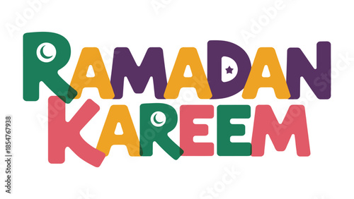 Ramadan Kareem greeting: An inviting image celebrating the holy month, featuring vibrant text that conveys the essence of goodwill and blessings.