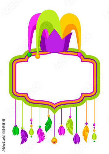 Mardi Gras party background. Carnival illustration for traditional holiday or festival.