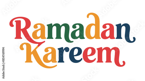 Ramadan Kareem Message: The image depicts a vibrant and colorful message for Ramadan Kareem, embodying the spirit of this religious observance. It reflects the core values of this celebration.