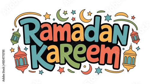 Ramadan Kareem: A vibrant illustration for the holy month of Ramadan, exuding the spirit of generosity, blessings, and spiritual reflection.