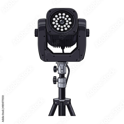 Vector Illustration of LED Par Stage Light in Off Mode 