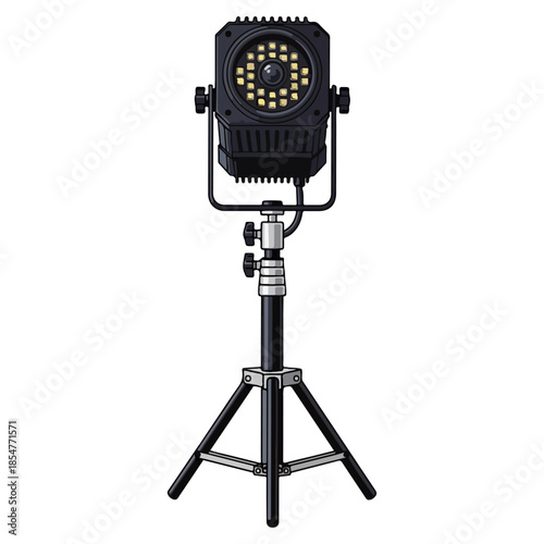 Vector Illustration of LED Par Stage Light in Off Mode 
