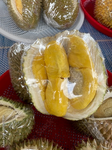 Close up of durian fruit