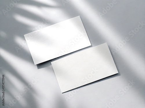 blank business card on white background